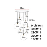 Nordic Lava Glass Multi-Color LED Cluster Pendant – Statement Chandelier - Hans Lumiere
