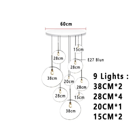 Nordic Lava Glass Multi-Color LED Cluster Pendant – Statement Chandelier - Hans Lumiere