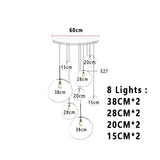 Nordic Lava Glass Multi-Color LED Cluster Pendant – Statement Chandelier - Hans Lumiere