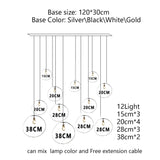 Nordic Lava Glass Multi-Color LED Cluster Pendant – Statement Chandelier - Hans Lumiere