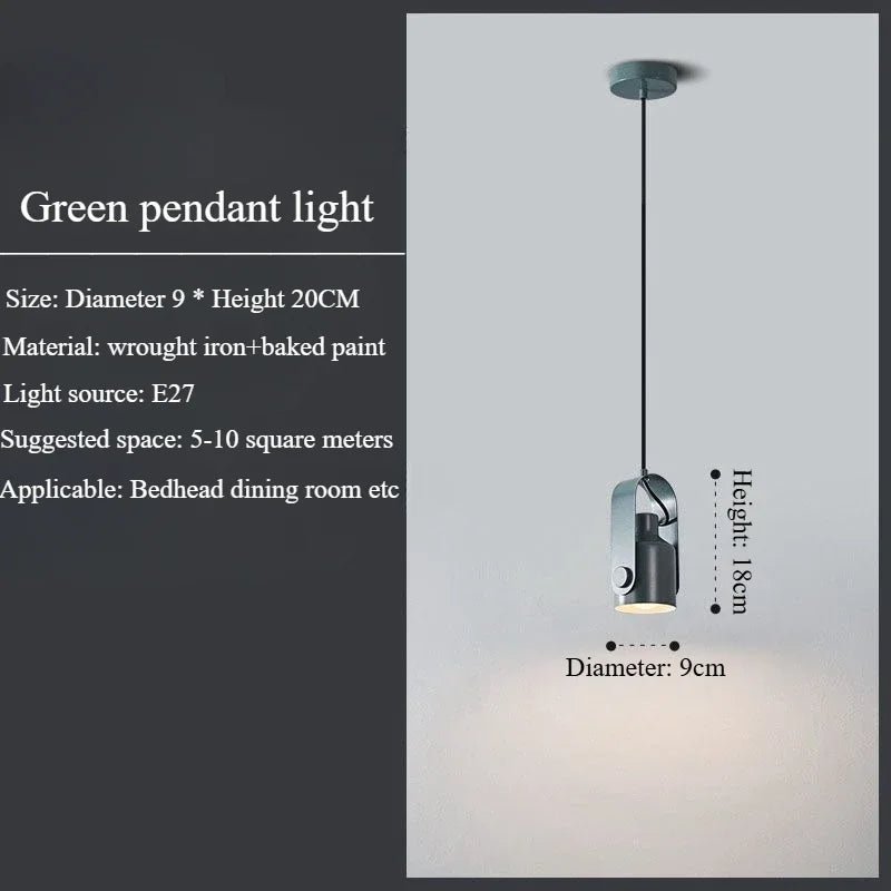 Nordic LED Pendant Light Macaron Iron Hanging Lamp - Hans Lumiere