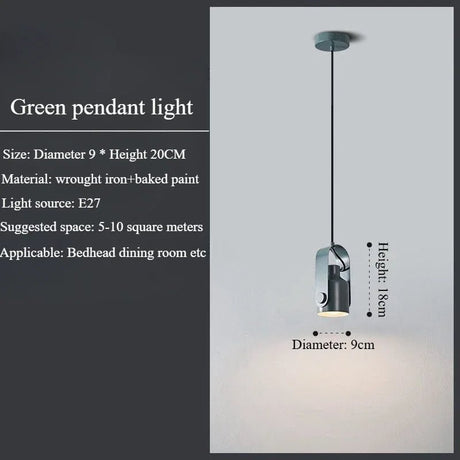 Nordic LED Pendant Light Macaron Iron Hanging Lamp - Hans Lumiere