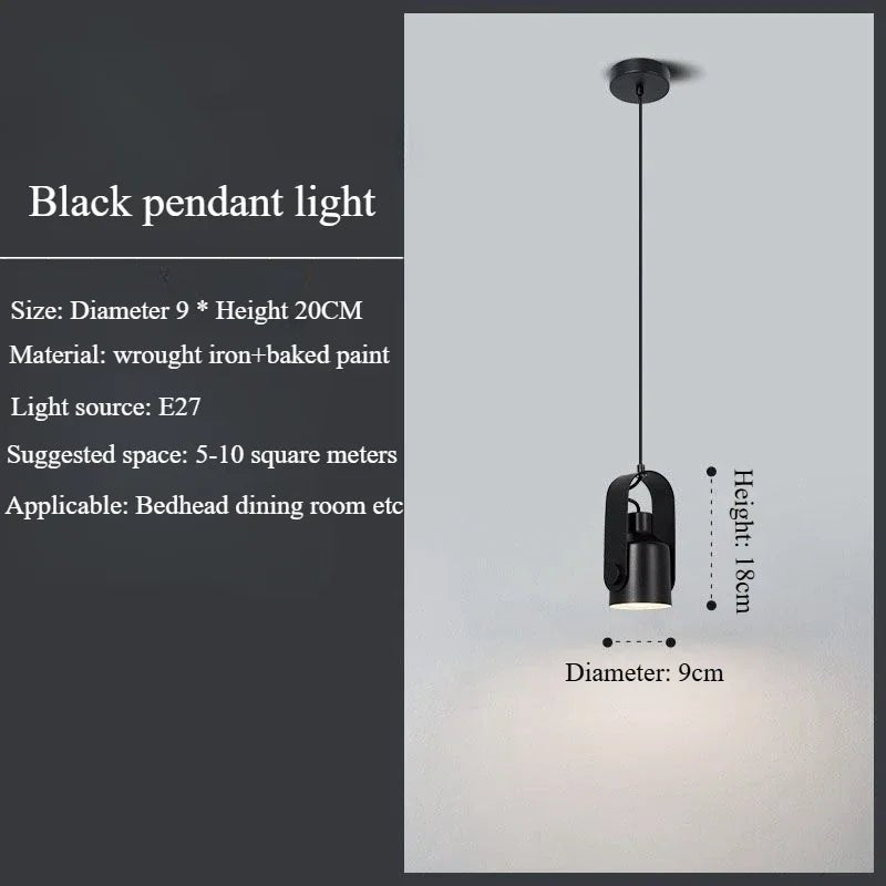 Nordic LED Pendant Light Macaron Iron Hanging Lamp - Hans Lumiere