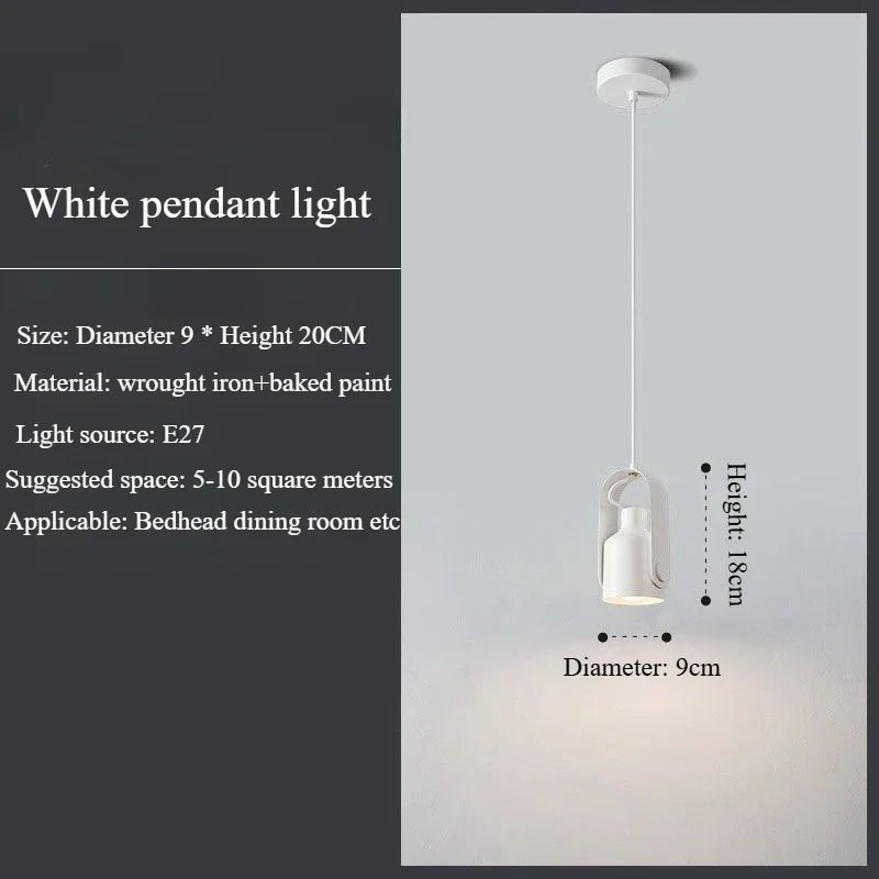 Nordic LED Pendant Light Macaron Iron Hanging Lamp - Hans Lumiere