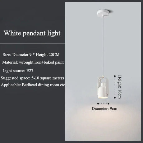 Nordic LED Pendant Light Macaron Iron Hanging Lamp - Hans Lumiere