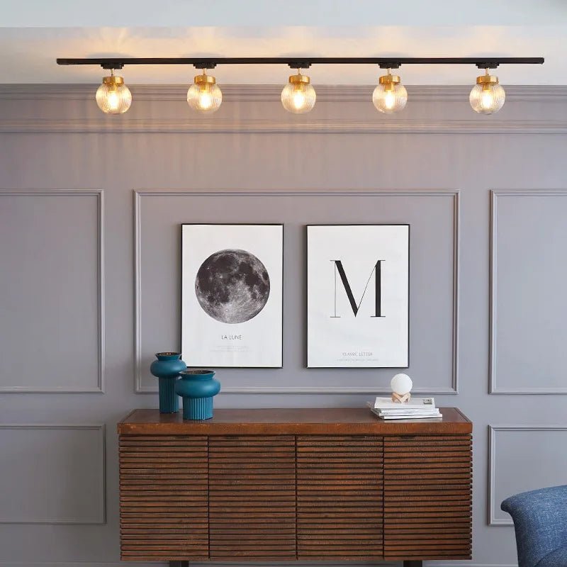 Nordic LED Track Light Glass Ceiling Lamp - Hans Lumiere