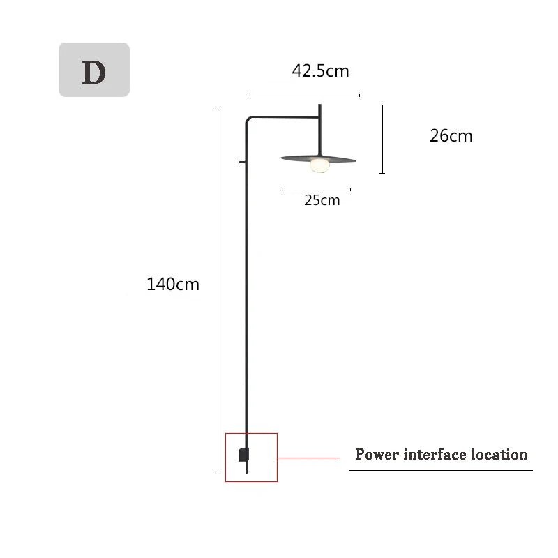 Nordic Long Pole Wall LED Lamps - Hans Lumiere