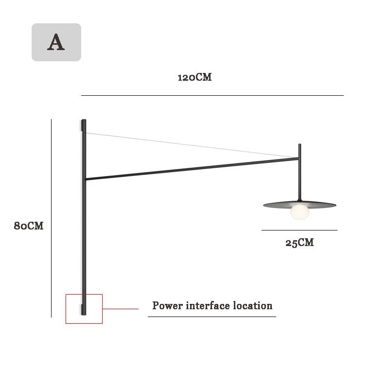 Nordic Long Pole Wall LED Lamps - Hans Lumiere
