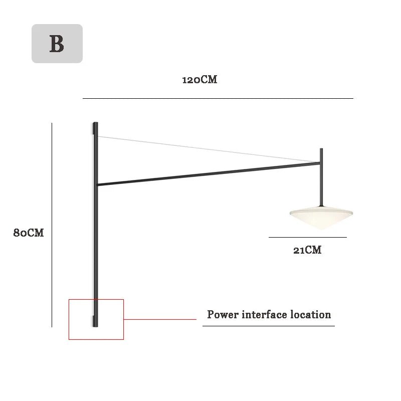 Nordic Long Pole Wall LED Lamps - Hans Lumiere