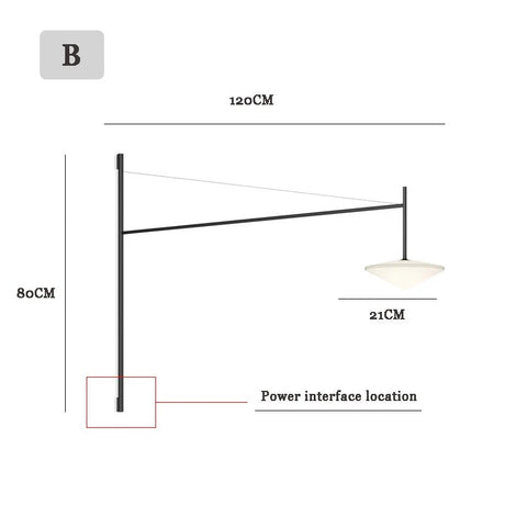 Nordic Long Pole Wall LED Lamps - Hans Lumiere
