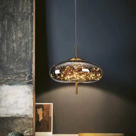 Nordic Luxury Long Line Net Red Bedside Chandelier - Hans Lumiere