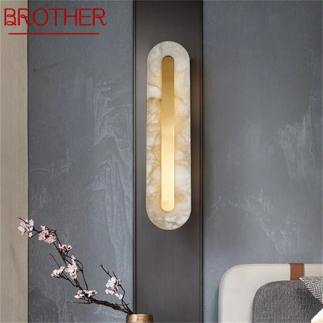 Nordic Marble Wall Lamp Postmodern Luxurious Brass Fixtures - Hans Lumiere
