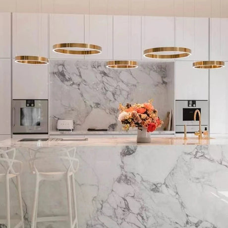 Nordic Minimalist Ceiling LED Ring Pendant Light - Hans Lumiere