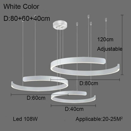 Nordic Minimalist Ceiling LED Ring Pendant Light - Hans Lumiere