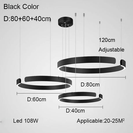 Nordic Minimalist Ceiling LED Ring Pendant Light - Hans Lumiere