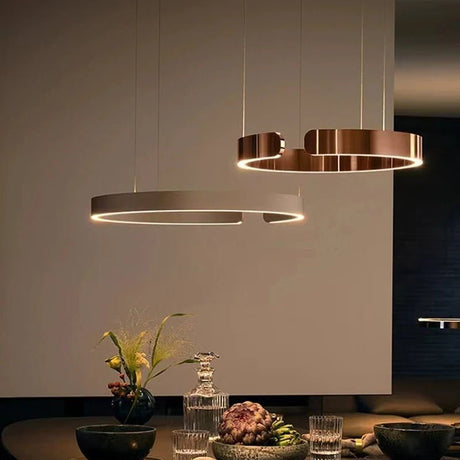 Nordic Minimalist Ceiling LED Ring Pendant Light - Hans Lumiere