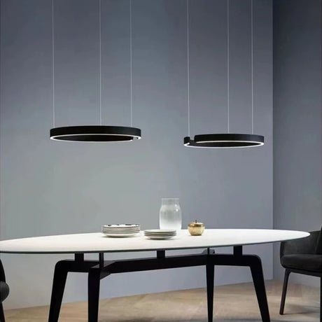 Nordic Minimalist Ceiling LED Ring Pendant Light - Hans Lumiere