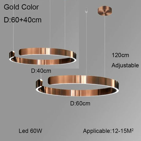 Nordic Minimalist Ceiling LED Ring Pendant Light - Hans Lumiere