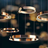 Nordic Minimalist Ceiling LED Ring Pendant Light - Hans Lumiere