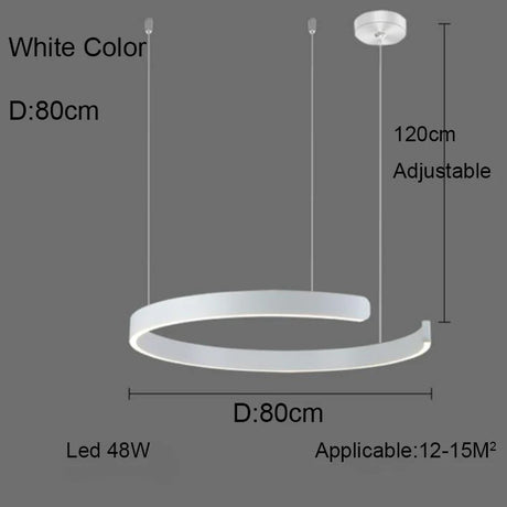 Nordic Minimalist Ceiling LED Ring Pendant Light - Hans Lumiere