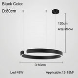 Nordic Minimalist Ceiling LED Ring Pendant Light - Hans Lumiere