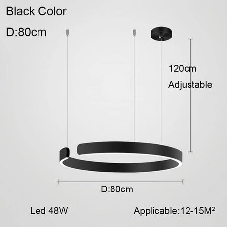Nordic Minimalist Ceiling LED Ring Pendant Light - Hans Lumiere