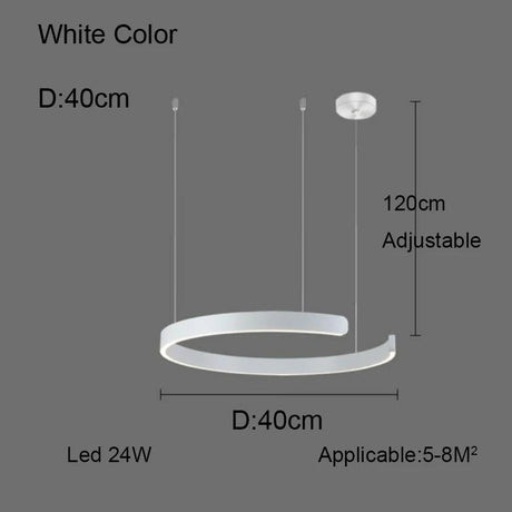 Nordic Minimalist Ceiling LED Ring Pendant Light - Hans Lumiere