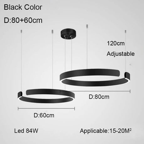 Nordic Minimalist Ceiling LED Ring Pendant Light - Hans Lumiere