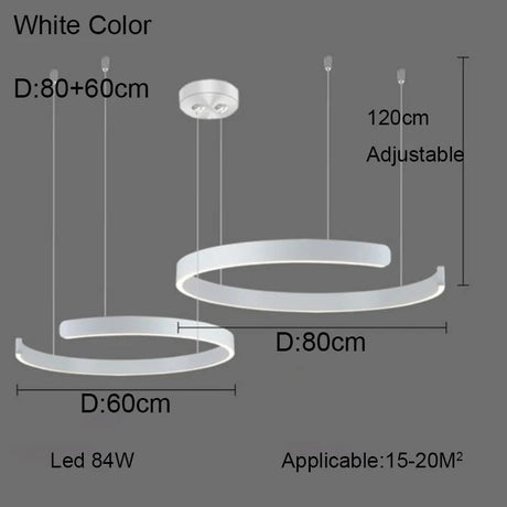 Nordic Minimalist Ceiling LED Ring Pendant Light - Hans Lumiere