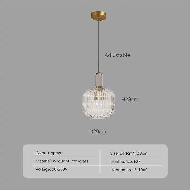Nordic Minimalist Glass Pendant Light for Dining Room, Kitchen & Bedside - Hans Lumiere
