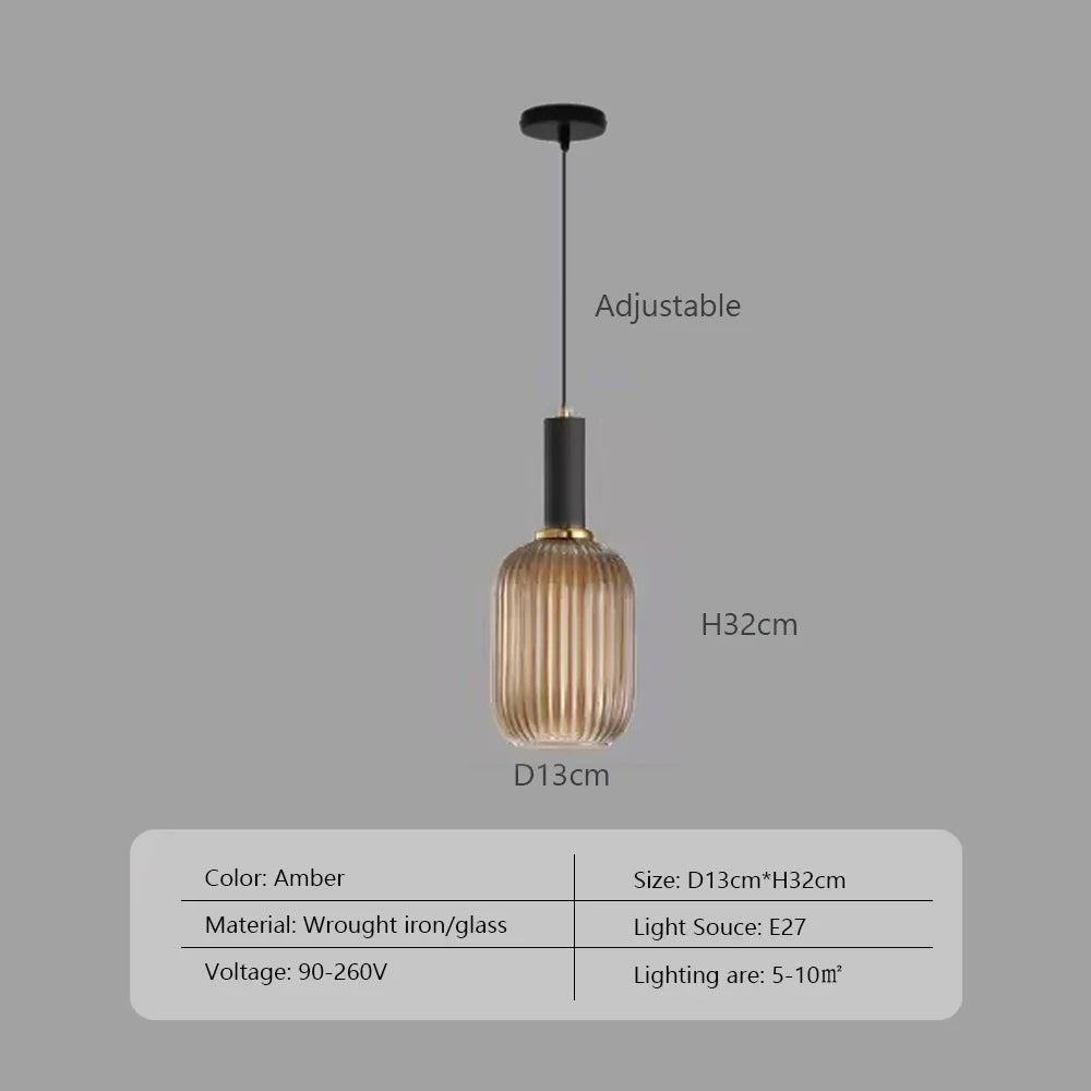 Nordic Minimalist Glass Pendant Light for Dining Room, Kitchen & Bedside - Hans Lumiere