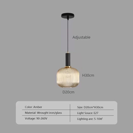 Nordic Minimalist Glass Pendant Light for Dining Room, Kitchen & Bedside - Hans Lumiere