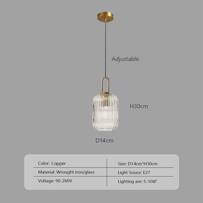 Nordic Minimalist Glass Pendant Light for Dining Room, Kitchen & Bedside - Hans Lumiere