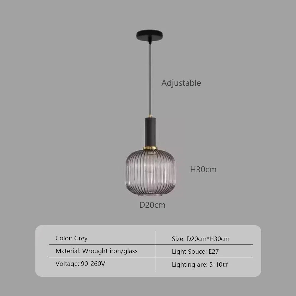 Nordic Minimalist Glass Pendant Light for Dining Room, Kitchen & Bedside - Hans Lumiere