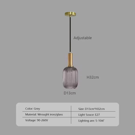Nordic Minimalist Glass Pendant Light for Dining Room, Kitchen & Bedside - Hans Lumiere