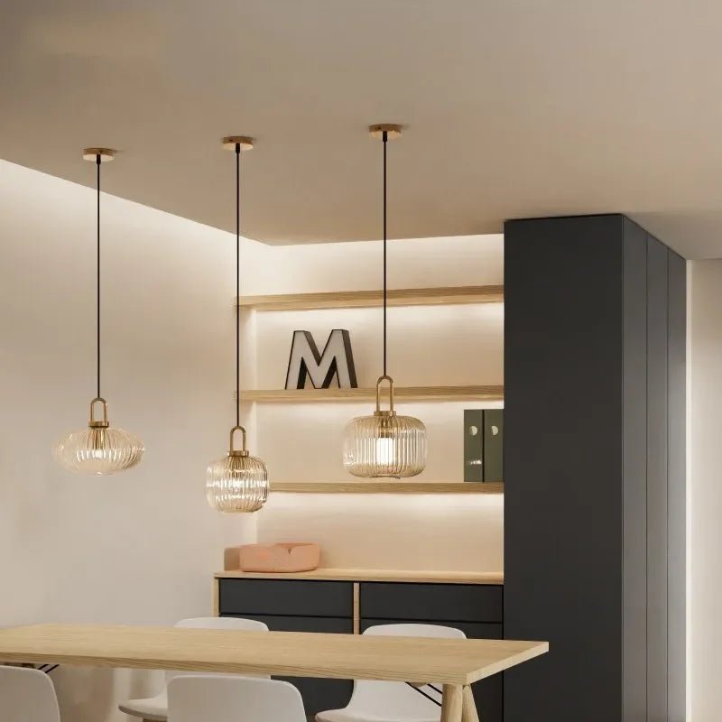 Nordic Minimalist Glass Pendant Light for Dining Room, Kitchen & Bedside - Hans Lumiere