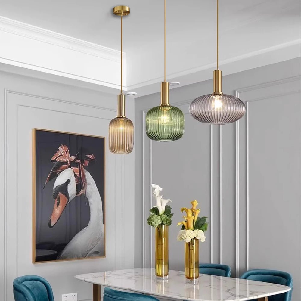Nordic Minimalist Glass Pendant Light for Dining Room, Kitchen & Bedside - Hans Lumiere