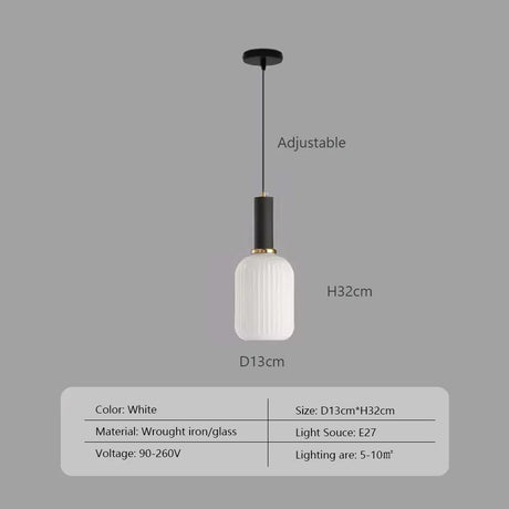 Nordic Minimalist Glass Pendant Light for Dining Room, Kitchen & Bedside - Hans Lumiere