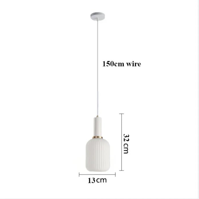 Nordic Minimalist Glass Pendant Light for Dining Room, Kitchen & Bedside - Hans Lumiere