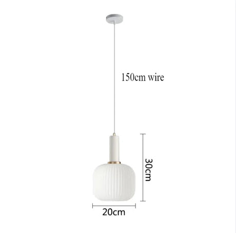 Nordic Minimalist Glass Pendant Light for Dining Room, Kitchen & Bedside - Hans Lumiere