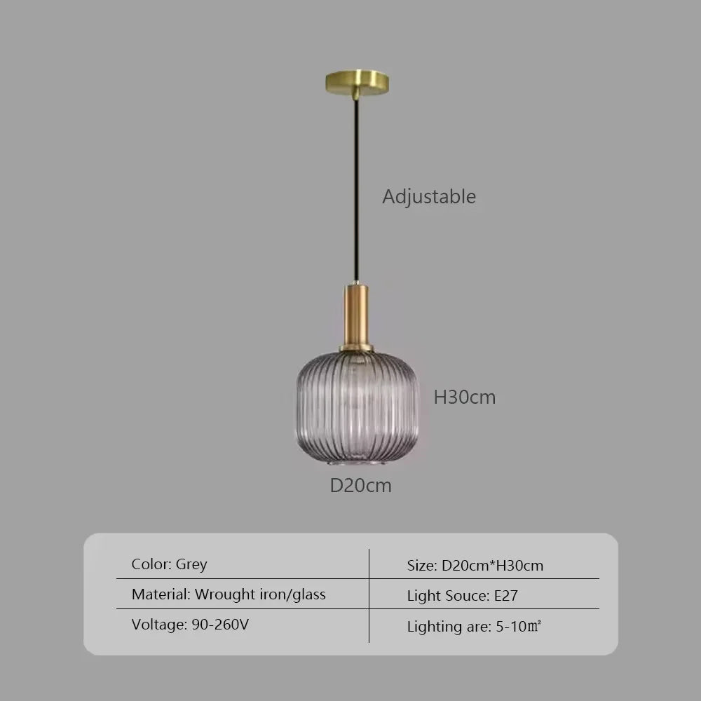Nordic Minimalist Glass Pendant Light for Dining Room, Kitchen & Bedside - Hans Lumiere