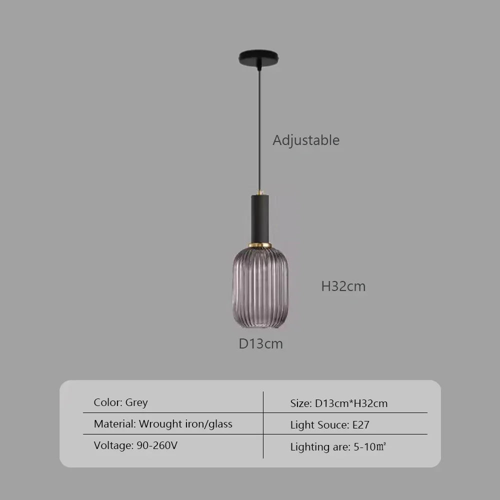 Nordic Minimalist Glass Pendant Light for Dining Room, Kitchen & Bedside - Hans Lumiere