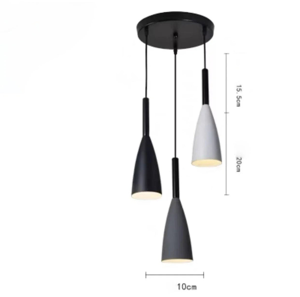 Nordic Minimalist Iron Decoration 3 Heads Chandeliers - Hans Lumiere