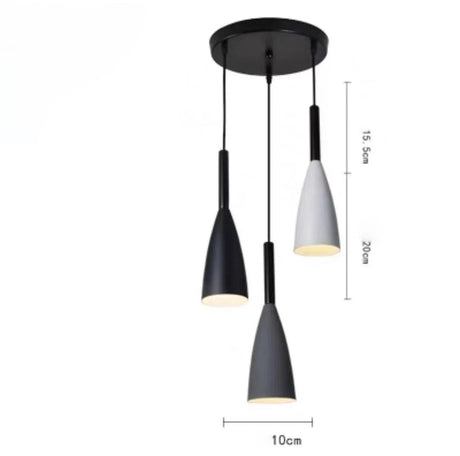 Nordic Minimalist Iron Decoration 3 Heads Chandeliers - Hans Lumiere
