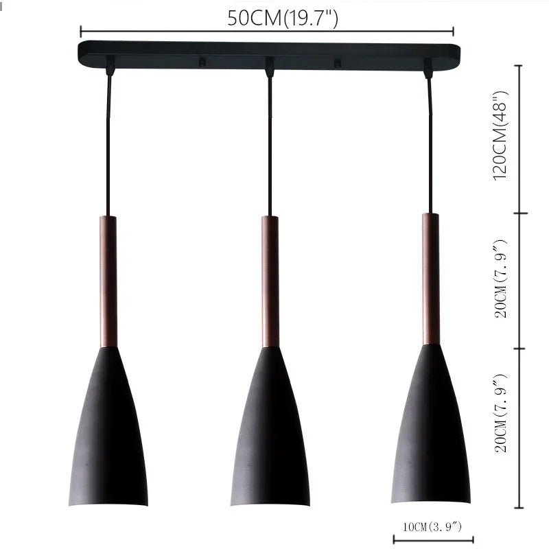 Nordic Minimalist Iron Decoration 3 Heads Chandeliers - Hans Lumiere