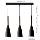 Nordic Minimalist Iron Decoration 3 Heads Chandeliers - Hans Lumiere