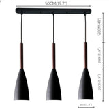 Nordic Minimalist Iron Decoration 3 Heads Chandeliers - Hans Lumiere