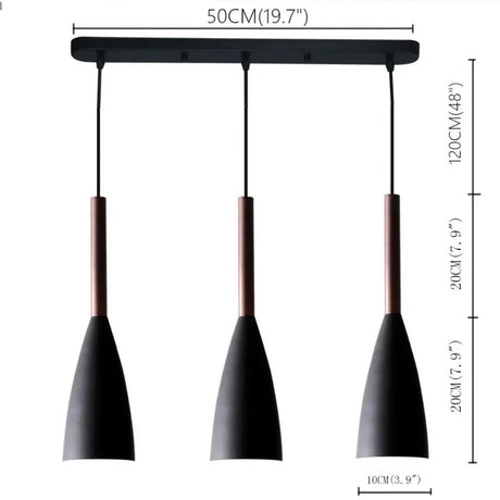 Nordic Minimalist Iron Decoration 3 Heads Chandeliers - Hans Lumiere
