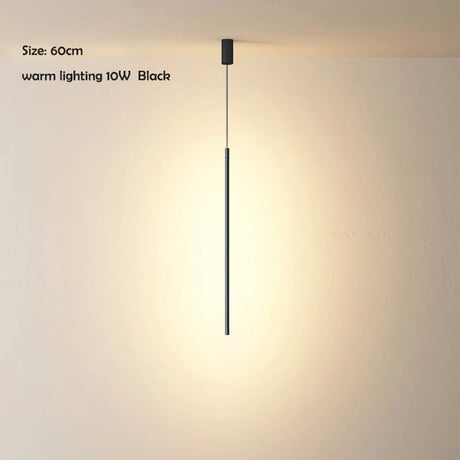 Nordic Minimalist LED Linear Pendant Light for Living Room and Bedroom - Hans Lumiere