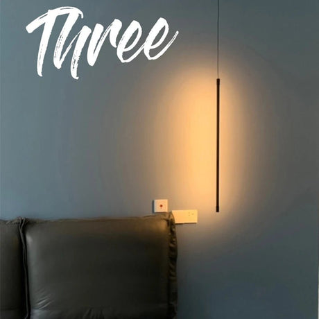 Nordic Minimalist LED Linear Pendant Light for Living Room and Bedroom - Hans Lumiere